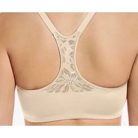 C 35 Lilyette front clasp unlined racerback tan bra size 42DD - Picture 2 of 7
